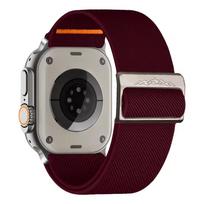 Straps For Apple Watch 10 11 Band 46mm 45mm 44mm Ultra 2 49mm 42mm 40 mm Adjustable Bracelet correa iWatch Series 9 5 4 6 7 8 SE 38 40 41 S11-42mm vyno raudonos spalvos