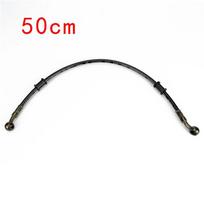 M10 50-120cm Motorcycle Dirt Bike Braided Line Steel Brake Hose Cable Hydraulic Banjo Pipe Universal Fit Racing