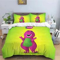 Barney draugai Mielas animacinis patalynės komplektas Dinzaurų raštas Antklodės užvalkalas Pagalvės užvalkalas berniukų Miegamojo Dvigubo King dydžio pledas Dovana 135x200cm
