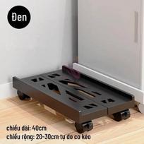 Computer Case Bracket With Retractable Base Movable Stand 4 Wheels Large Capacity Storage Holder For Home Office Desktop black