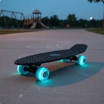 17 Inch Fish Skateboard LightUp Wheels Mini Cruiser NonSlip Deck Penny Board for Kids,