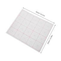 50Pcs Blank Rice Paper Sheets Semi-Raw Xuan Paper for Calligraphy Practice Chinese Writing Grid Layout Sumi-E Painting Brush Art