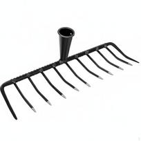Heavy Duty Soil Rake Versatile Use Garden Construction Steel Tine Cultivator for