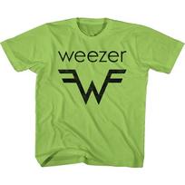 Weezer And W Logo Key Lime Alternative Rock Music Band  Children's T-shirt 150