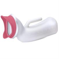 Portable Female Urinal 1000ml Spill Proof Design with Anti Scratch Mouth for Bedridden Elderly and Children Use with Handle and Wide Opening ONE SIZE