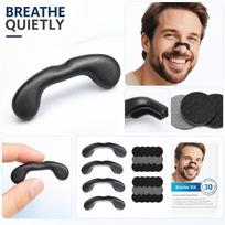Nasal Dilator Starter Kit Includes Silicone Nose Clips and Adhesive Pads for Nasal Breathing Expansion and Snoring Relief Aid one size