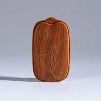 Sandalwood Carved Orchid Tag Pendant Necklace DIY Accessory No string included, contact support for string