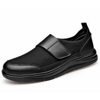 Men's Versatile Summer Mesh Sports Shoes with Velcro – Breathable and Casual for Outdoor Wear 45 juoda