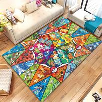 Kawaii Pokemon Pikachu Cartoon Living Room Non-Slip Area Rug Soft Carpet for Bedroom Kids Playroom Sofa,Home Decor Doormat Gift 40x60cm