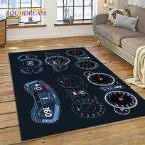 Racing Car Dashboard Machine Control Screen Rug Carpet for Living Room Bedroom Home Decor,Non-slip Decoration for Sofa Doormat 40x60cm( 15x23in )