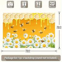 2D Honeycomb Background for Baby Shower and Spring Photoshoot 47.2x31.5inch/120*80cm