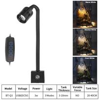 LED Aquarium Spotlight Fish Tank Clamp Light for Aquatic Plants Coral Adjustable Rainforest Decoration Lighting for Fish Tanks (as the picture,US Plug)