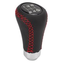 Gear Shift Knob with 3 Adapters 5 Speed ABS Artificial Leather Universal Gear Stick Head for Car