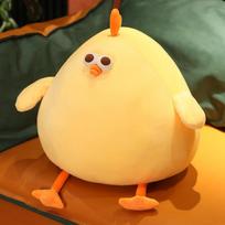 Funny Fat Chicken Plush Toy Pillow Soft Simulation Cute Plush Doll Neck Pillow Stuffed Animal for Boys Girls Festival Gifts 25CM geltona