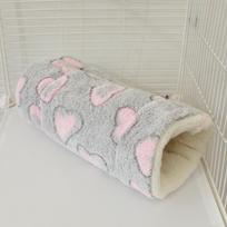 Small Pet Fleece Tunnel & Hammock: Hamster, Rat, Sugar Glider, Guinea Pig Hideout & Bed S (Diameter 15cm, Length 30cm)