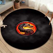 Vortex kryžiuojantis vartai apvalus kilimas, kilimėlis svetainei, miegamajam, sofai, žaidimų kambariui dekoruoti, neslystantis grindų kilimėlis 80cmx80cm