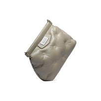Maison Margiela Glam Slam Digital Logo Tag Removable Shoulder Strap Quilted Napa Leather Clutch Shoulder Bag Women bags Beige SB1WG0028P4300T8050 Basic Set (Bag+Dust Bag)