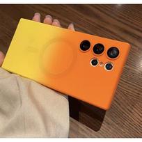 Suitable for Samsung S23ultra Liquid Silicone Gradient Magnetic Suction Phone Case S22 Anti Fall TPU Soft Shell with Lens Film Samsung S25