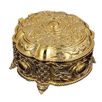 Metal Jewelry Storage Case with Flower Carving Jewelry Displaying Organizers Suitable for Earrings Necklaces Rings 1