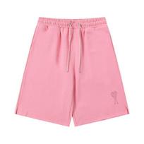 Ami Women's Heart Embroidered Casual Summer Sweatpants - Classic Straight-Leg with Drawstring S