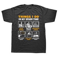 Funny Chess Player Things I Do in My Spare Time T Shirt Graphic Streetwear Short Sleeve Birthday Gifts Summer Style Tshirt S