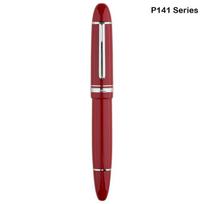 MAJOHN P140 Metal Copper Piston Fountain Pen Transparent Sun Nib Light Resin Body PK X159 9019 Stationery School Supplies (as the picture,M)