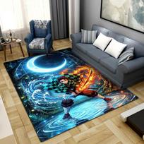 Tanjiro Kamado Anime Area Carpet for Living Room Bedroom Home Decor Cool Movie Mat Floor Mat LXRa13 60x90cm