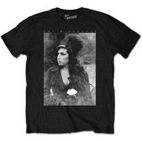 Amy Winehouse Men's Flower Portrait T-Shirt, Black, X-Large XL