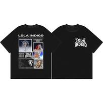 Singer Lola Indigo Music Album Graphic T Shirts Men Women Clothing Fashion Aesthetic T-shirt Summer Casual Cotton T-shirts 4XL