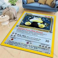 Pokémon Card Pikachu Charizard Squirtle Print Carpet Rug for Living Room Bedroom Sofa Decor Home Area Rug Mat Play Rugs 40x60cm(15x23 in)