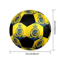 Al Nassr FC Soccer Ball Colorful All Ages Machine Stitched PVC Competition Ready Durable High-Bounce
