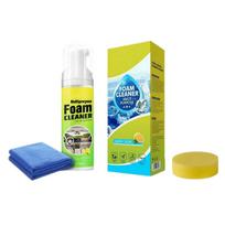 Multi-Purpose Foam Cleaner 150ml with Sponge and Cloth Set for Household and Vehicle Cleaning Suitable for Various Surfaces and Easy Application one size žalia