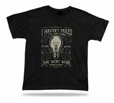 10,000 Ways Thomas Edison vintage tshirt special birthday gift tee apparel S