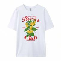 Retro Aesthetic Raspberry T-Shirts For Wounisex Loose Vintage Botanical Graphic Tees Cute Fruit T Shirt Female Cottagecore Tops S įvairiaspalvis