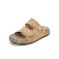 Women's Genuine Leather Velcro Sandals - Thick Sole, Suede, One-Strap, Size 32. 40 abrikosas
