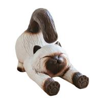 Realistic Lazy Cat Ornament Lovely Cat Figurine Desktop Decoration Cat Phone Holder  Home Decor ruda