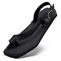 European Style Men's Thong Buckle Flat Sandals, Large Size 46-47 45 juoda
