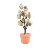 Colorful Easter Egg Bonsai Simulated Easter Potted Plant Creative Egg Tree Flowerpot  for Home Style 6