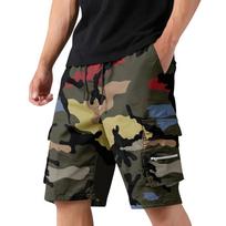 Men's Camouflage Cargo Shorts with Drawstring Waist Multiple Pockets Lightweight Durable Fabric Outdoor Casual Work Shorts XXXL
