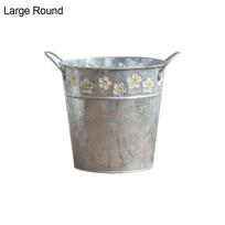 Home Decor Plants Hanging Vintage Iron Flower Pot Flowerpot Succulent Planting Large Round