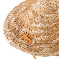 Pet Sun Hat Straw Adjustable Sombrero Garden Beach Bucket Hat Size L for Small Dogs Cats Protective Pet Hats Dog Hats 13.5X13X3.5CM