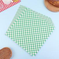 100Pcs Plaid Wax Paper Food Grade Grease Paper Food Wrappers Paper Basket Liner Paper For Bread Sandwich Burger Fries Oilpaper 30×30cm žalia