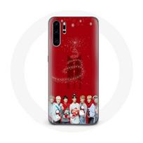 Coque pour Huawei P30 BTS Bangtan Garçons Fond Rouge Cadeau de Noël 2023