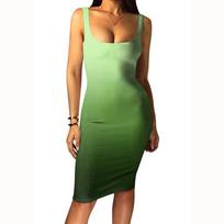 Fashion Women's Casual Solid Color Sling Pullover Sleeveless Slim Dress M