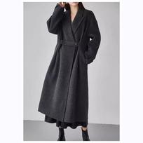 Autumn and Winter Korean Style Long Coats, Popular High-end Petite Tops, Women's Woolen Coats S