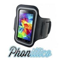 Black sports armband compatible with Samsung Galaxy Note 4