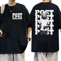 Rapper P-Posts M-Malones Graphic TShirts Men's Hip Hop Fashion Short Sleeve T-shirt Retro Gothic Clothing Unisex Cotton Tees M