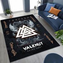 Šiaurės vikingų kario simbolis Valhalla Valknut Rūna Motociklo kilimėlis miegamajam, svetainei, sofai, namų įėjimo kilimėlis, neslystantis grindų kilimėlis 40x60cm( 15x23in )