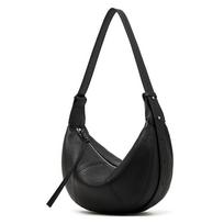 Croissant Crossbody Dumpling Bag, Genuine Leather Off-the-shoulder Soft Leather Women's Bag One Size juoda