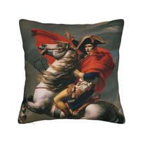 Napoleon Bonaparte Crossing the Alps Pillowcase Soft Polyester Cushion Cover Decorative Art Pillow Case Cover Bed Zippered 12x12Inch